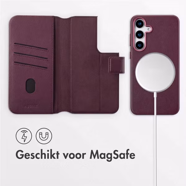 Accezz Leather Bookcase 2-in-1 met MagSafe Samsung Galaxy S25 Plus - Heath Purple
