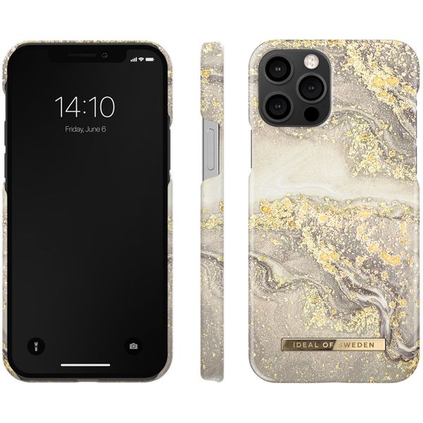 iDeal of Sweden Fashion Backcover iPhone 12 (Pro) - Sparkle Grey Marble