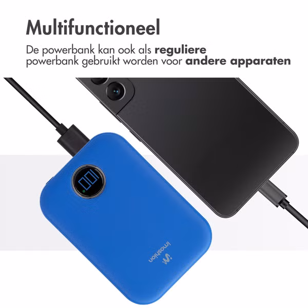 imoshion Magnetic Powerbank 10.000 mAh - Draadloze powerbank - Quick Charge en Power Delivery - Cobalt Blue