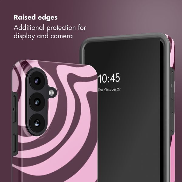 Selencia Vivid Back Cover Samsung Galaxy S26 - Wavy Swirl Pink Plum