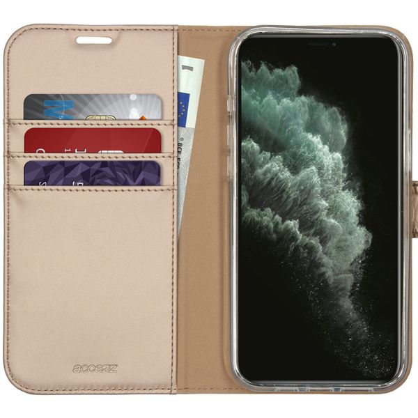 Accezz Wallet Softcase Bookcase Apple iPhone 12 Pro Max - Goud