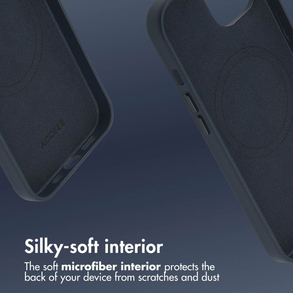 Accezz MagSafe Leather Backcover Apple iPhone 13 - Nightfall Blue