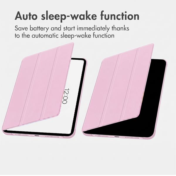 imoshion Trifold Book Case Apple iPad 11 (2025) 11 inch A16 / iPad 10 (2022) 10.9 inch - Pink