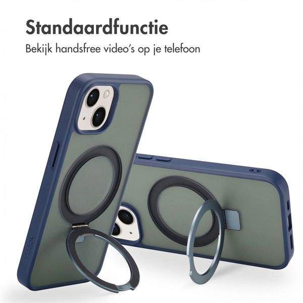 Accezz Ring Stand Backcover met MagSafe Apple iPhone 14 - Blauw