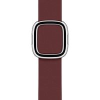 Apple Leather Band Modern Buckle Apple Watch Series 1 t/m 9 / SE (38/40/41 mm) | Series 10 / 11 (42 mm) - Maat L - Garnet