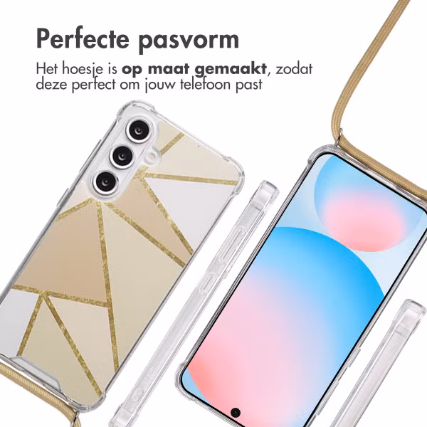 imoshion Design hoesje met koord Samsung Galaxy S24 FE - Beige Graphic