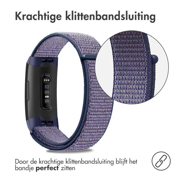 imoshion Nylon bandje Fitbit Charge 3 / 4 - Donkerblauw