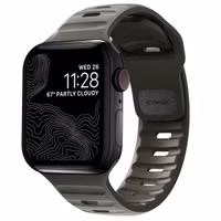 Nomad Sport band FKM Apple Watch Series 1 t/m 9 / SE (38/40/41 mm) | Series 10 / 11 (42 mm) - Ash Green