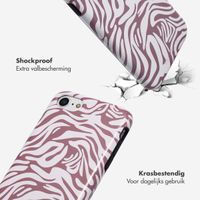 Selencia Vivid Tough Backcover iPhone SE (2022 / 2020) / 8 / 7 / 6(s) - Trippy Swirl Dark Rose