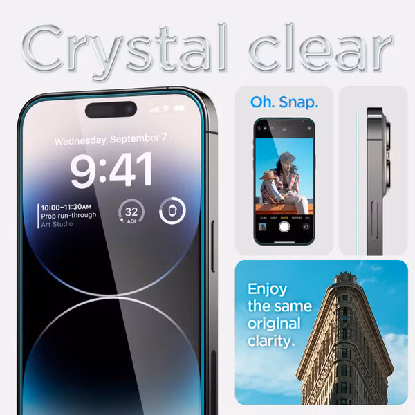 Spigen GLAStR EZ Fit Screenprotector + Applicator 2-pack Apple iPhone 14 Pro