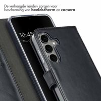 Selencia Echt Lederen Bookcase Samsung Galaxy S25 Plus - Zwart