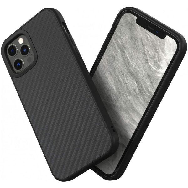 RhinoShield SolidSuit Backcover iPhone 12 (Pro) - Carbon Fiber Black