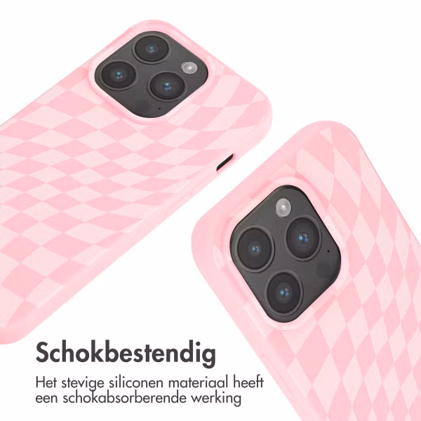 imoshion Siliconen design hoesje met koord Apple iPhone 15 Pro - Retro Pink