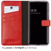 Selencia Echt Leren Bookcase Samsung Galaxy A53 - Rood