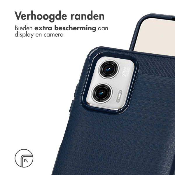 imoshion Brushed Backcover Motorola Moto G73 - Donkerblauw