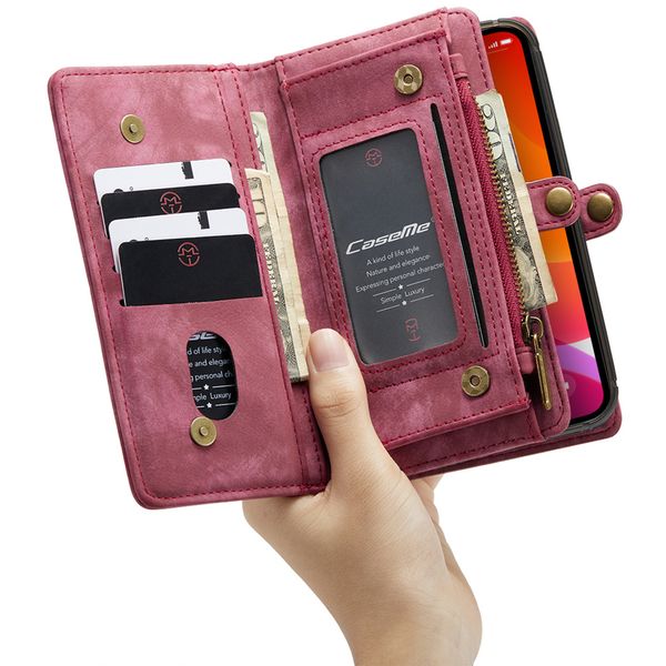 CaseMe Luxe Lederen 2 in 1 Portemonnee Bookcase iPhone 12 Mini