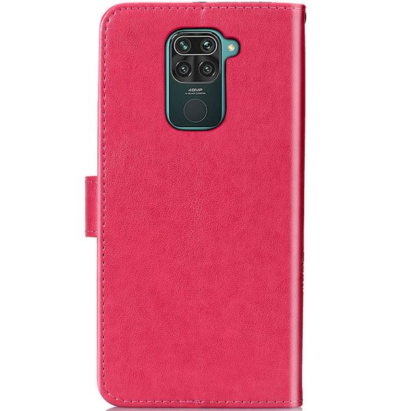 Klavertje Bloemen Bookcase Xiaomi Redmi Note 9 - Fuchsia