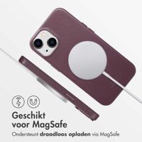 Accezz MagSafe Leather Backcover iPhone 14 - Heath Purple