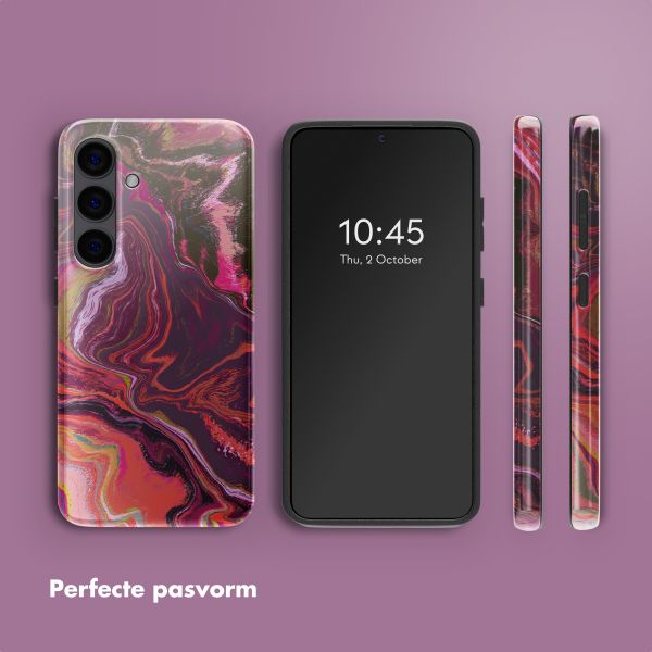 Selencia Vivid Backcover Samsung Galaxy S24 - Marble Purple