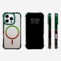 Selencia Gradient Backcover met MagSafe Apple iPhone 16 Pro - Groen / Bruin