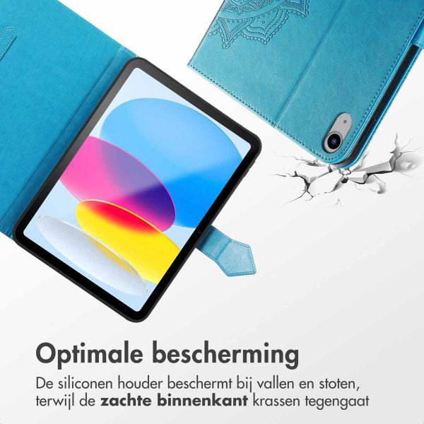 imoshion Mandala Bookcase Apple iPad 11 (2025) 11 inch / iPad 10 (2022) 10.9 inch - Turquoise
