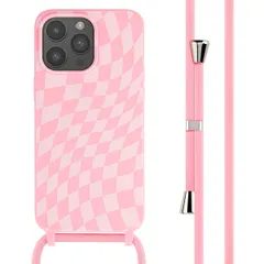 imoshion Siliconen design hoesje met koord Apple iPhone 15 Pro Max - Retro Pink