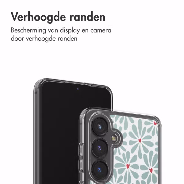 imoshion Design hoesje Samsung Galaxy S24 FE - Bloom Love Sage Green