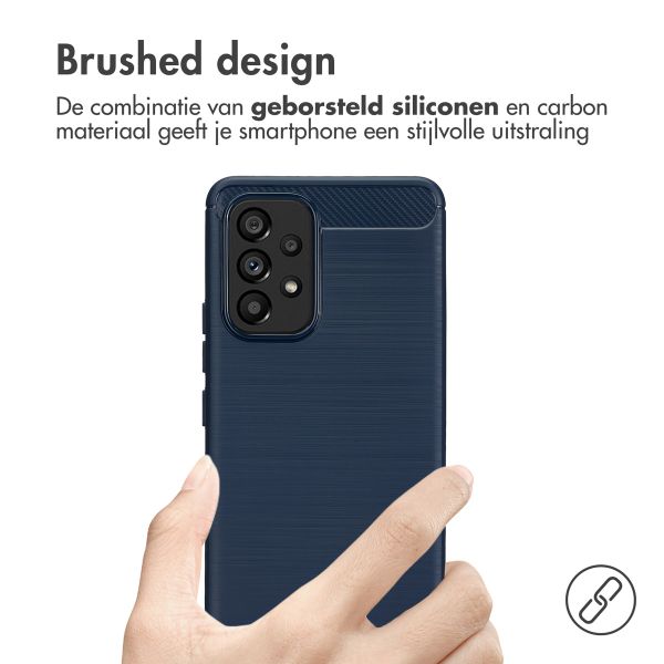 imoshion Brushed Backcover Samsung Galaxy A53 - Donkerblauw