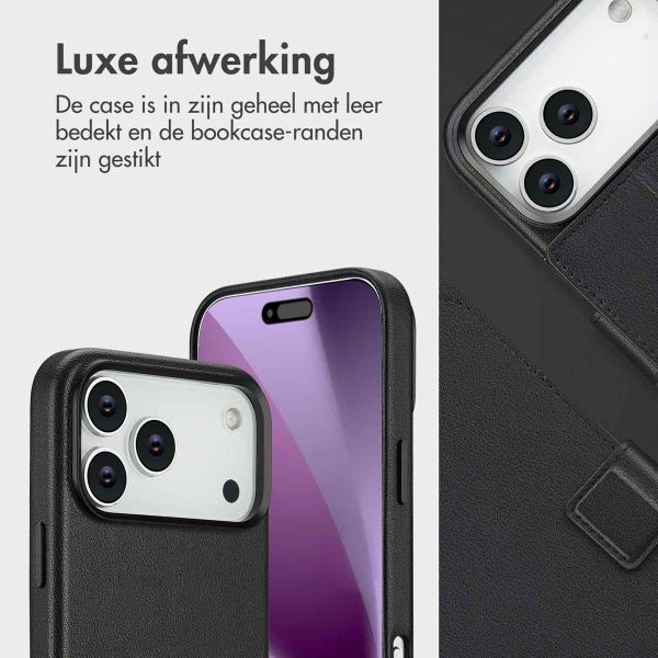 Accezz Leather Bookcase 2-in-1 met MagSafe Apple iPhone 17 Pro Max - Onyx Black