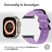 imoshion Nylon bandje Apple Watch Series 1-10 / SE / Ultra (2) - 42/44/45/46/49 mm - Paars