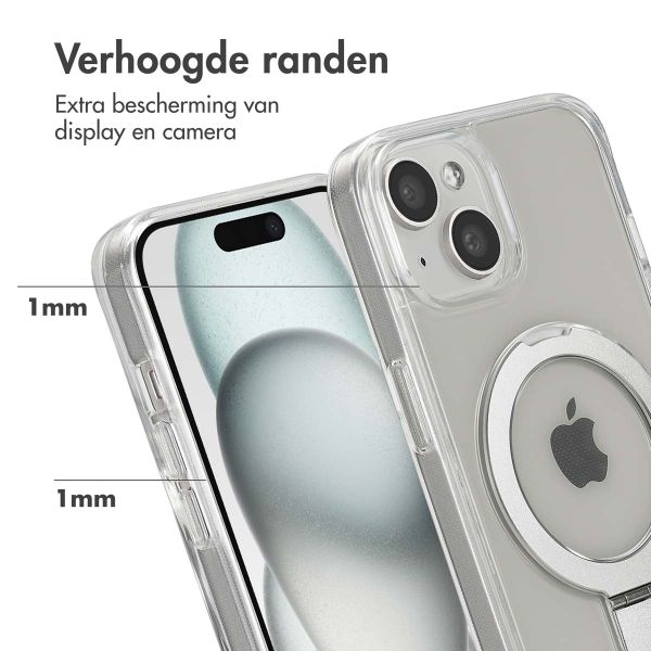Accezz Ring Stand Backcover met MagSafe Apple iPhone 15 - Transparant