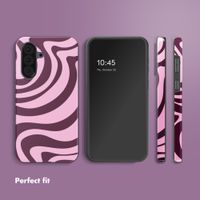 Selencia Vivid Back Cover Samsung Galaxy A37 (5G) - Wavy Swirl Pink Plum