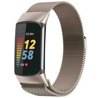 imoshion Milanees magnetisch bandje Fitbit Charge 5 - Maat S - Starlight