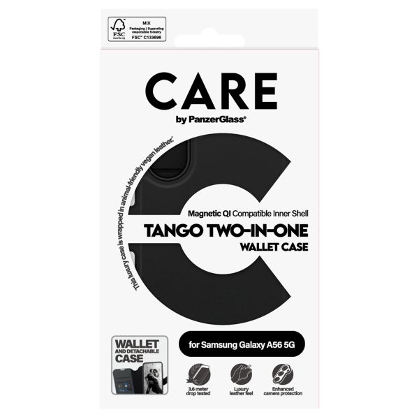 CARE by PanzerGlass Tango 2 in 1 Wallet Case MagSafe Samsung Galaxy A56 - Zwart