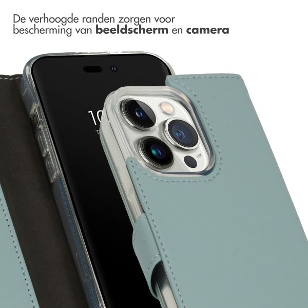 Selencia Echt Leren Bookcase Apple iPhone 14 Pro - Air Blue