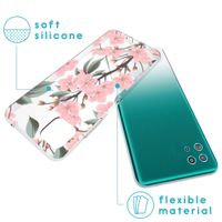 imoshion Design hoesje Samsung Galaxy A22 (5G) - Bloem - Roze / Groen