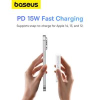 Baseus MagPro | 5.000 mAh powerbank - 20 watt - Wit