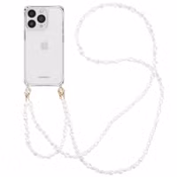 imoshion Backcover met koord + armband iPhone 13 Pro - Parels Hartjes