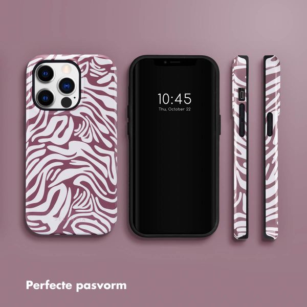 Selencia Vivid Tough Backcover iPhone 14 Pro - Trippy Swirl Dark Rose