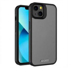Accezz Rugged Frosted Backcover Apple iPhone 13 - Zwart