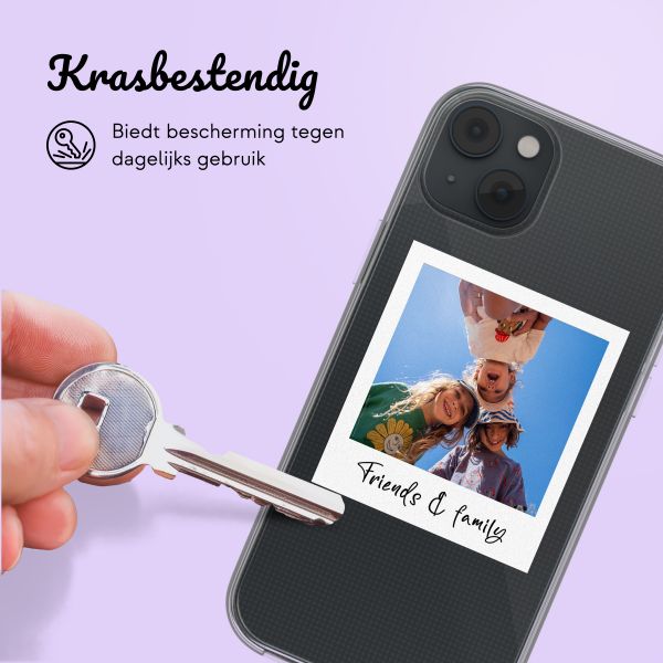 Gepersonaliseerd hoesje met polaroid iPhone 14 - Transparant