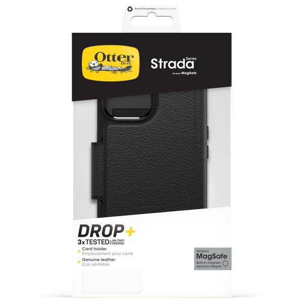 OtterBox Strada Bookcase MagSafe iPhone 15 - Zwart