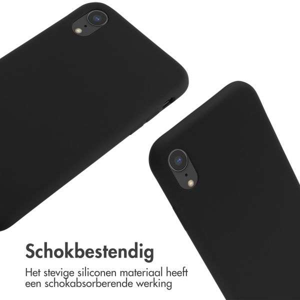 imoshion Siliconen hoesje met koord iPhone Xr - Zwart