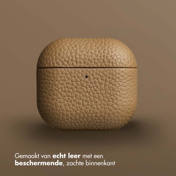 Accezz Echt Leren Case AirPods 4 - Taupe