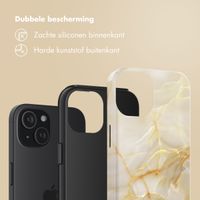 Selencia Vivid Backcover Apple iPhone 15 - Golden Beige Marble