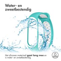 imoshion Siliconen sport bandje Xiaomi Mi Band 5 / 6 - Turquoise / Wit