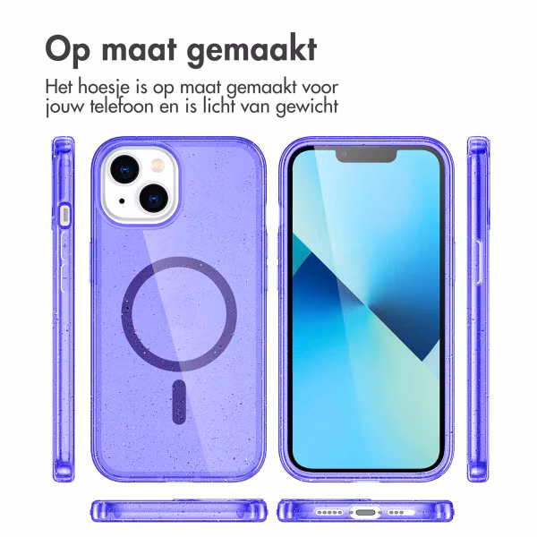 imoshion Sparkle Backcover met MagSafe Apple iPhone 14 - Glitter Paars