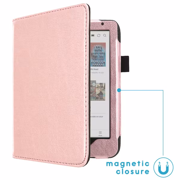 imoshion Vegan Leather Bookcase Kobo Clara Colour / BW - Rosé Goud