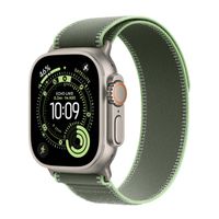 Apple Trail Loop Band Apple Watch Series 1 t/m 11 / SE / Ultra (44/45/46/49 mm) - Maat M/L - Neon / Green Natural Titanium