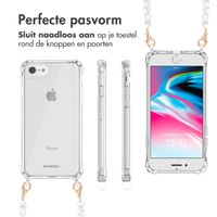 imoshion Backcover met koord + armband iPhone 8 / 7  / SE (2022 / 2022) - Parels hartjes